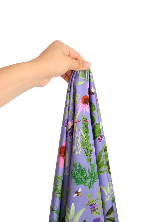 Cotton Fabric - Botanical Bloom in Periwinkle