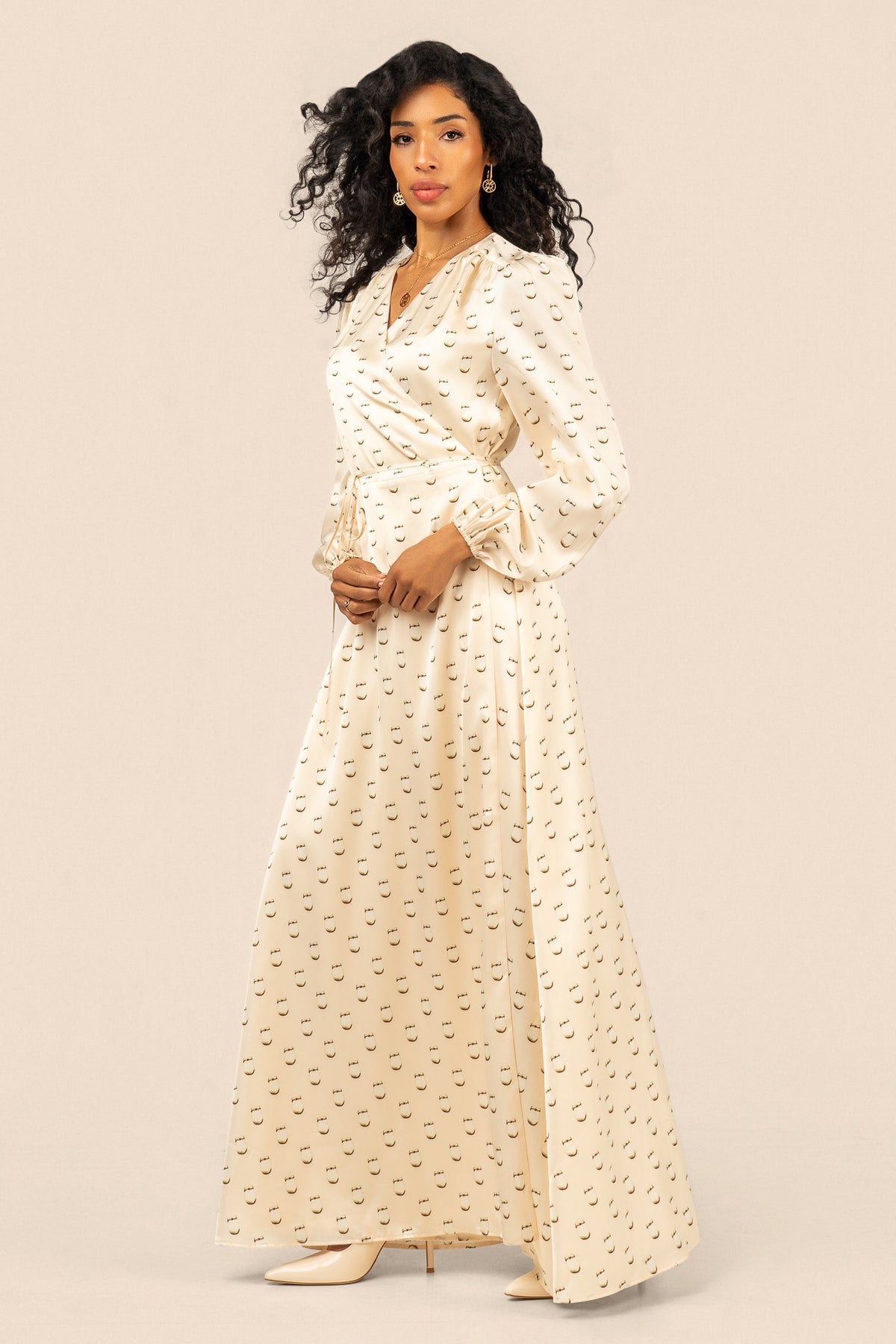 Elk Ivory Maxi Wrap Dress Elk Ivory Maxi Wrap Dress