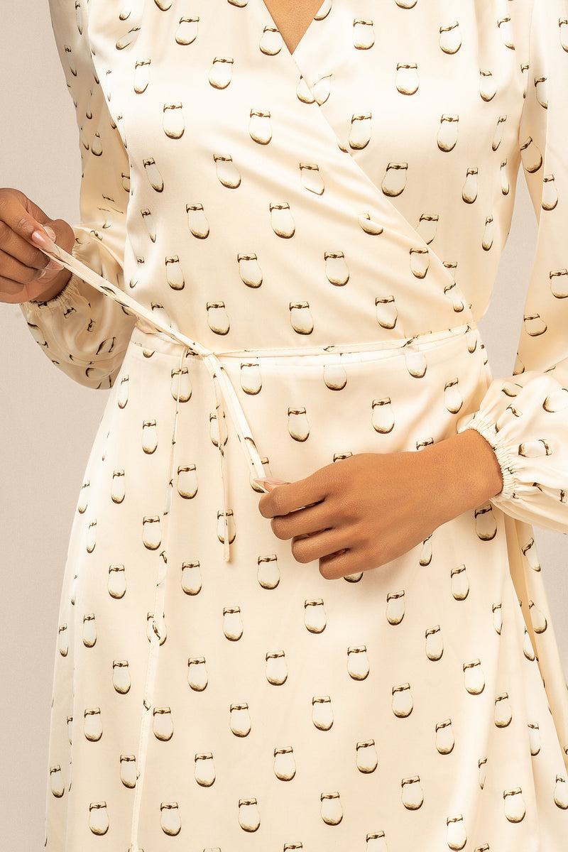 Elk Ivory Maxi Wrap Dress - Ivory