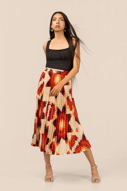 Pleated Midi Skirt - Ivory