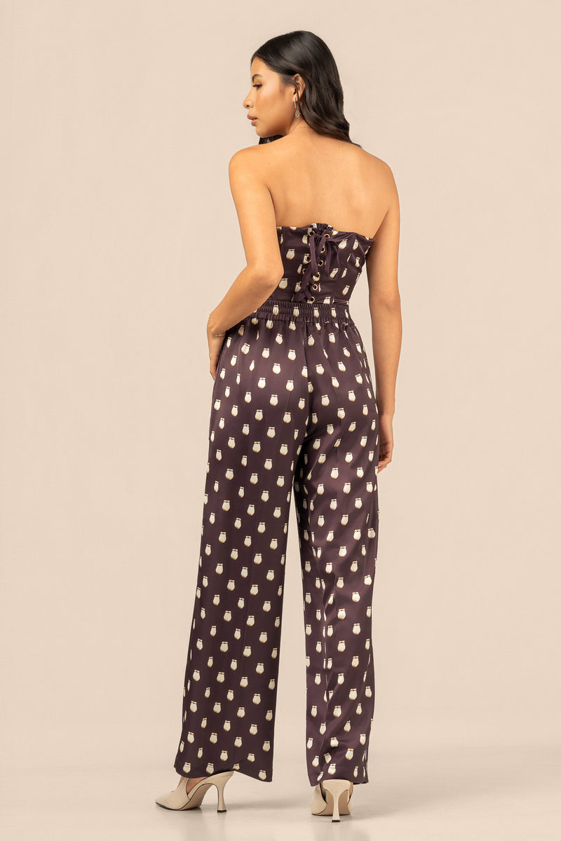 Elk Ivory Satin Corset Top - Fig