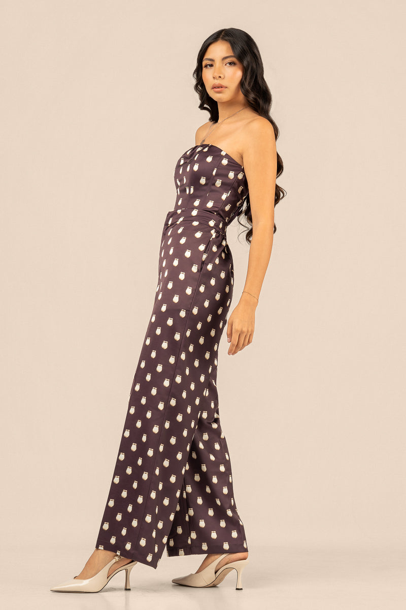 Elk Ivory Satin Suit Pant - Fig