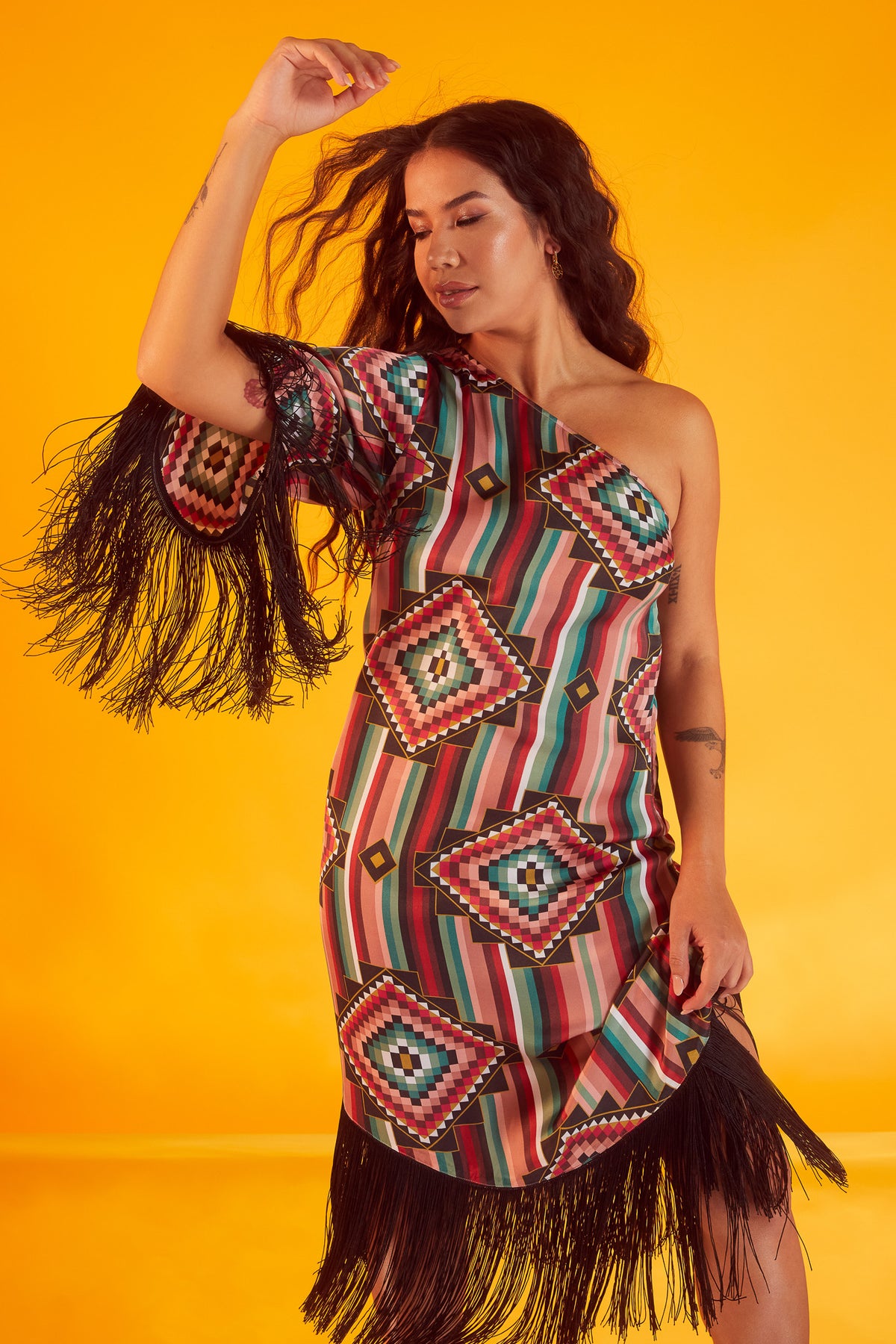Colorful fringe dress 2025