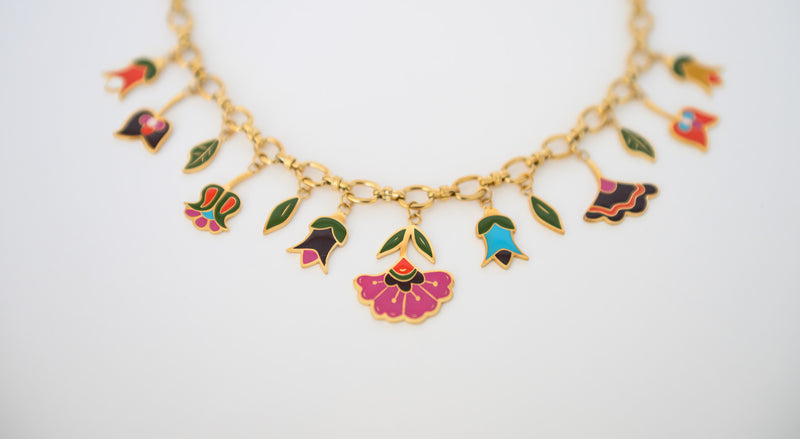 Floral Bloom Charm Necklace