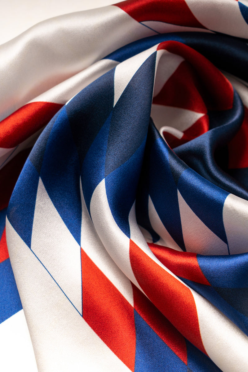 Freedom Star Silk Scarf - White