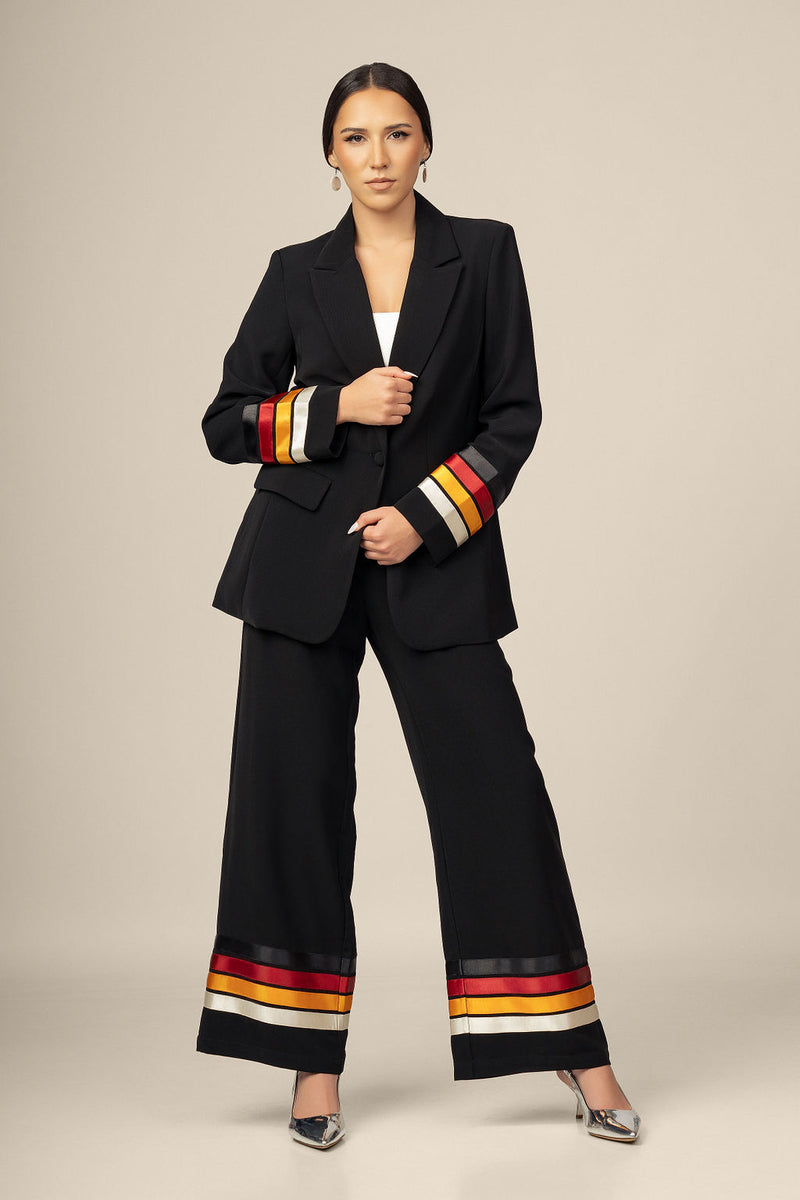 Power Suit Wide Leg Ribbon Pant - New Fit