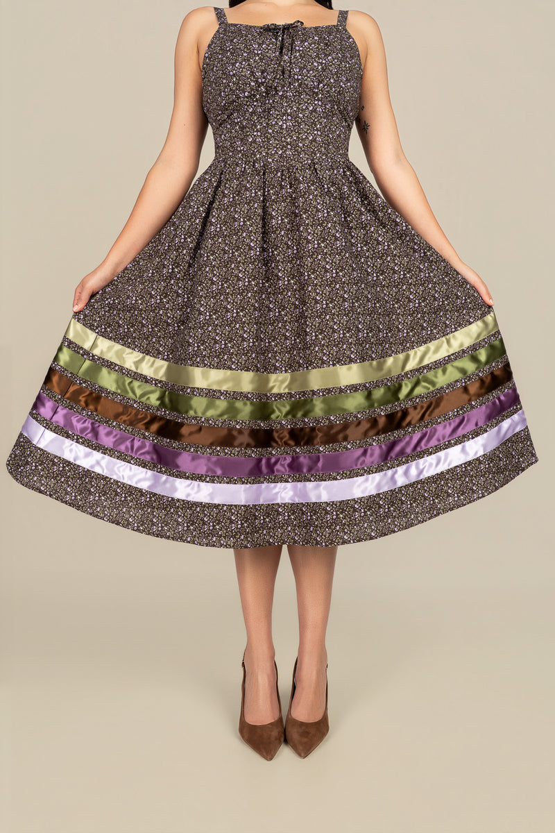 Corset Midi Ribbon Dress