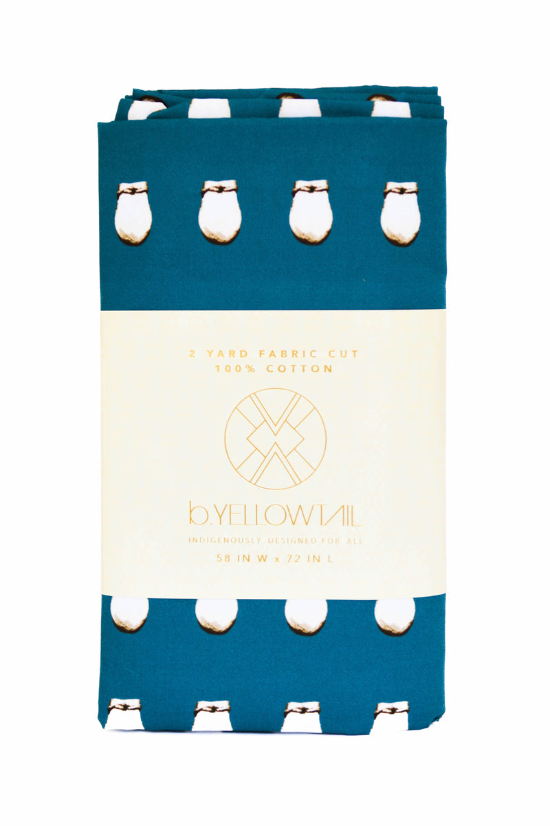 PRE-ORDER: Cotton Fabric - Elk Ivory Teal - B.YELLOWTAIL