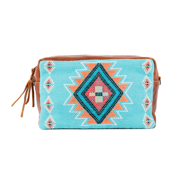 H&S Wander Crossbody - Turquoise Panel - Cafe