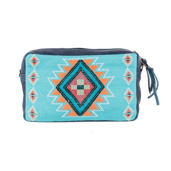 H&S Wander Crossbody - Turquoise Panel - Navy