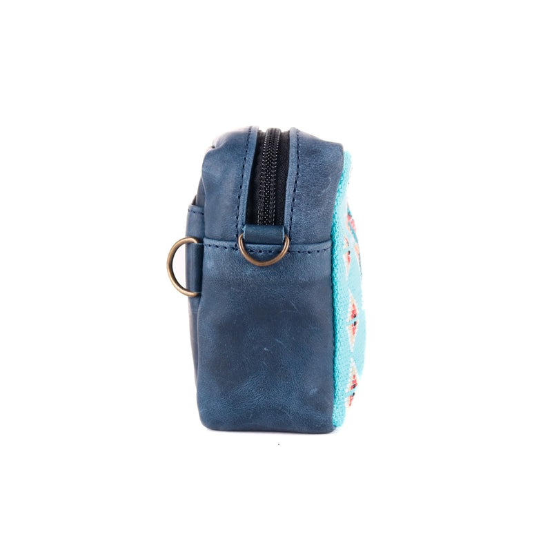 H&S Wander Crossbody - Turquoise Panel - Navy