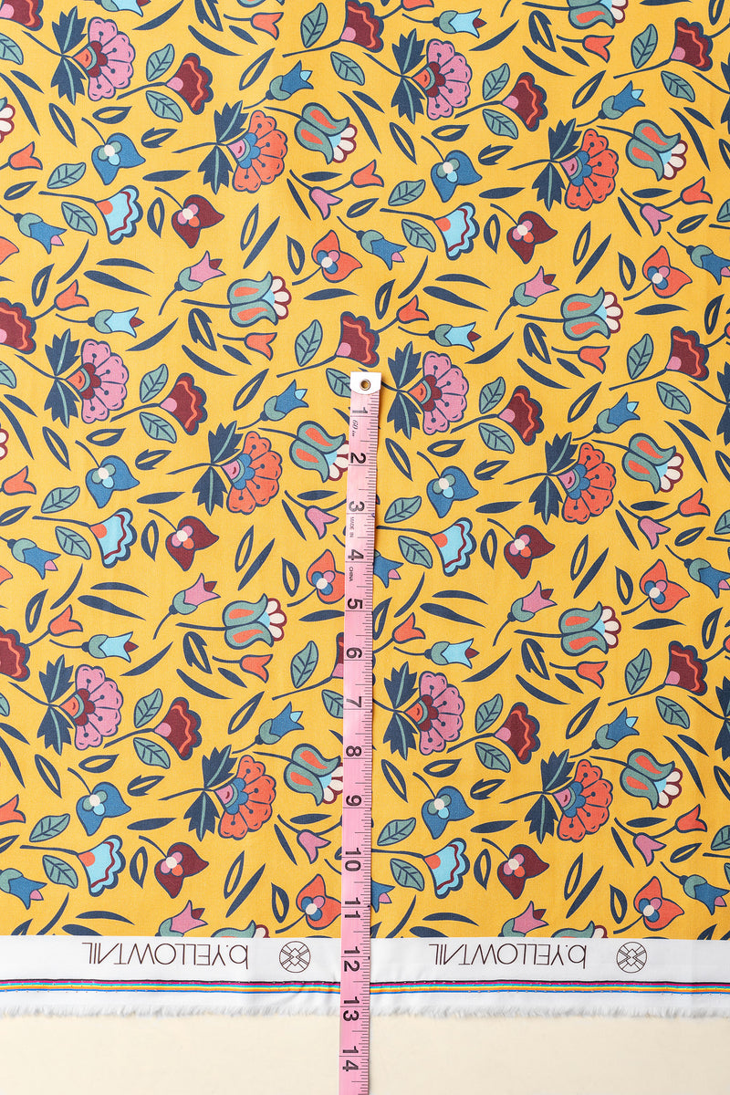 Cotton Fabric - Mountain Crow Florals Yellow