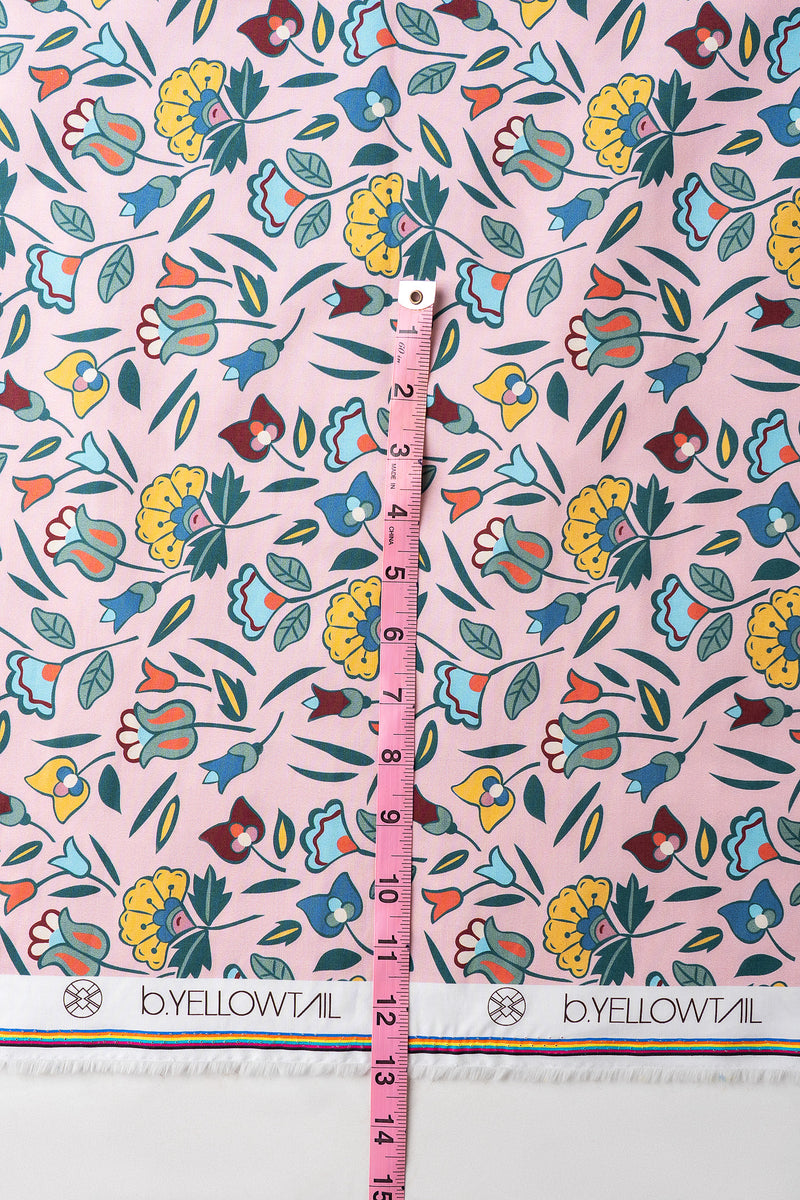 Cotton Fabric - Mountain Crow Florals Pink