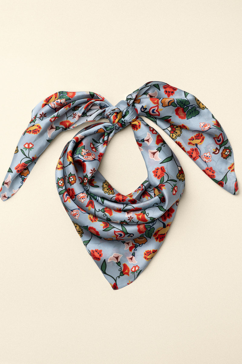 Wild Rag XL Cowboy Silk Scarves - Floral Bloom