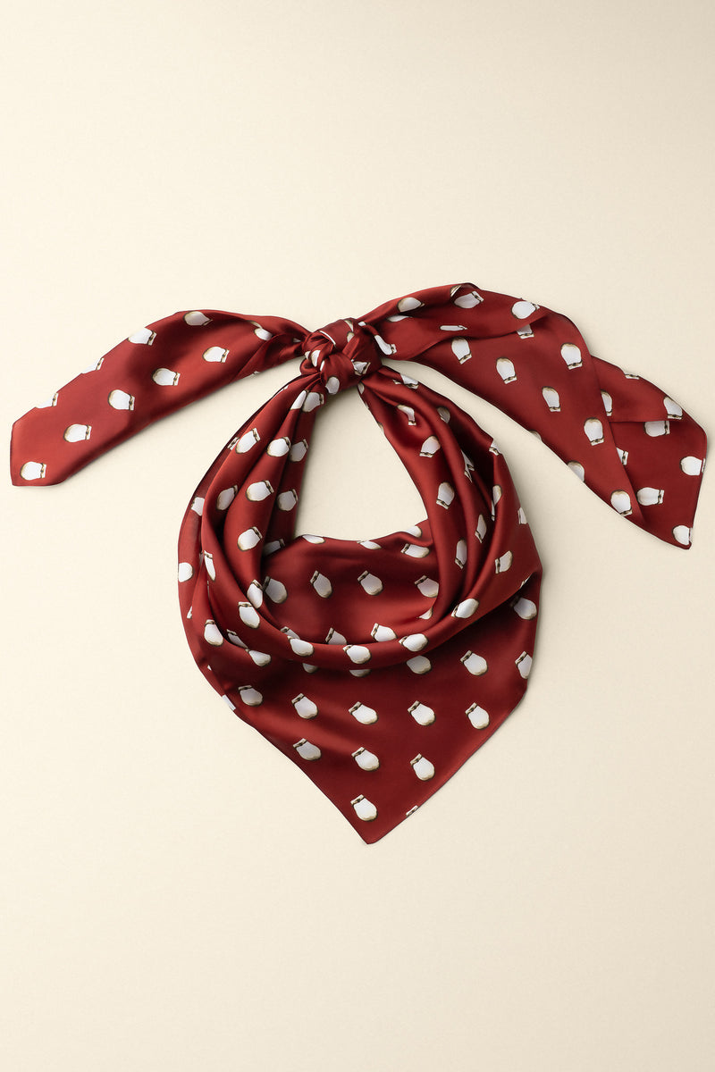 Wild Rag XL Cowboy Silk Scarf - Red