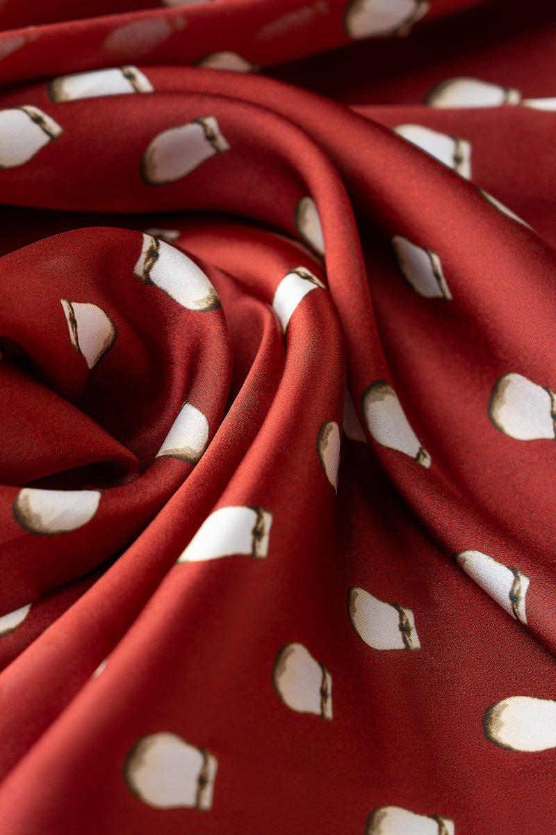 Wild Rag XL Cowboy Silk Scarf - Red