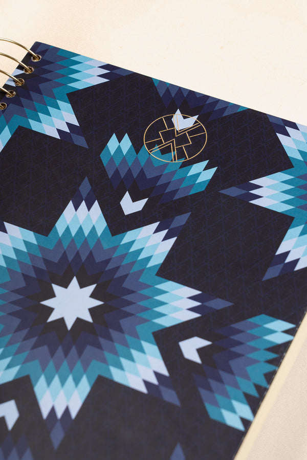 Star Quilt Notebook - Navy