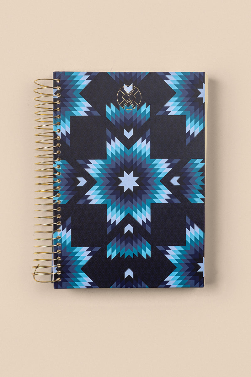 Star Quilt Notebook - Navy