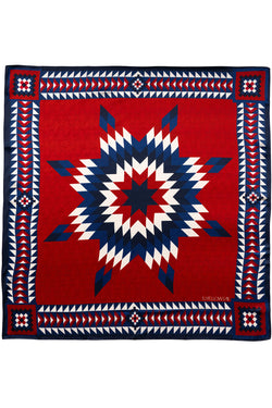 Brave Star Silk Scarf - Red