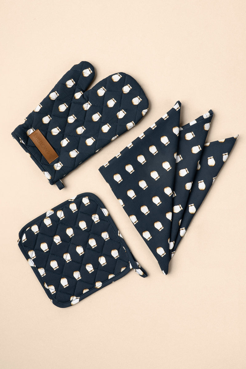 Kitchen Set: Towel, Oven Mitt & Pot Holder Set