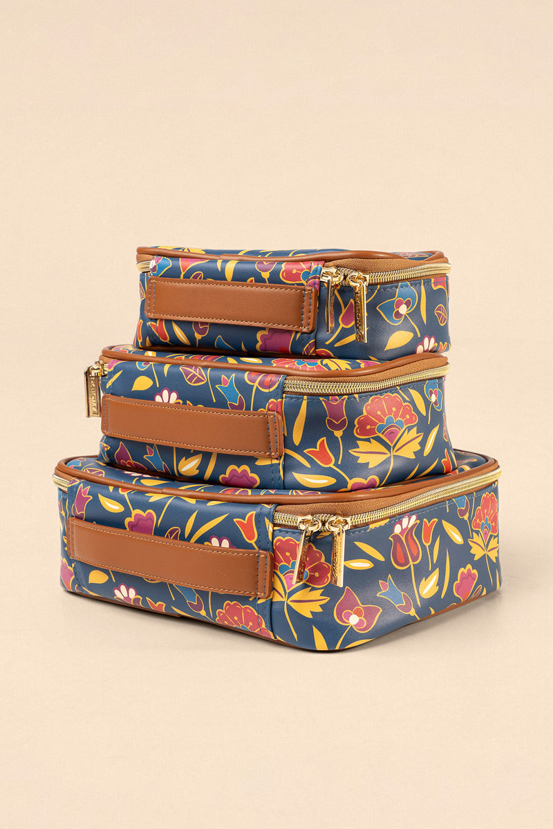 Mountain Crow Floral Travel Case Set