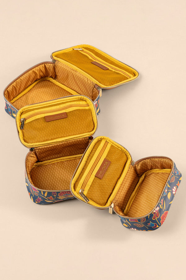 Mountain Crow Floral Travel Case Set