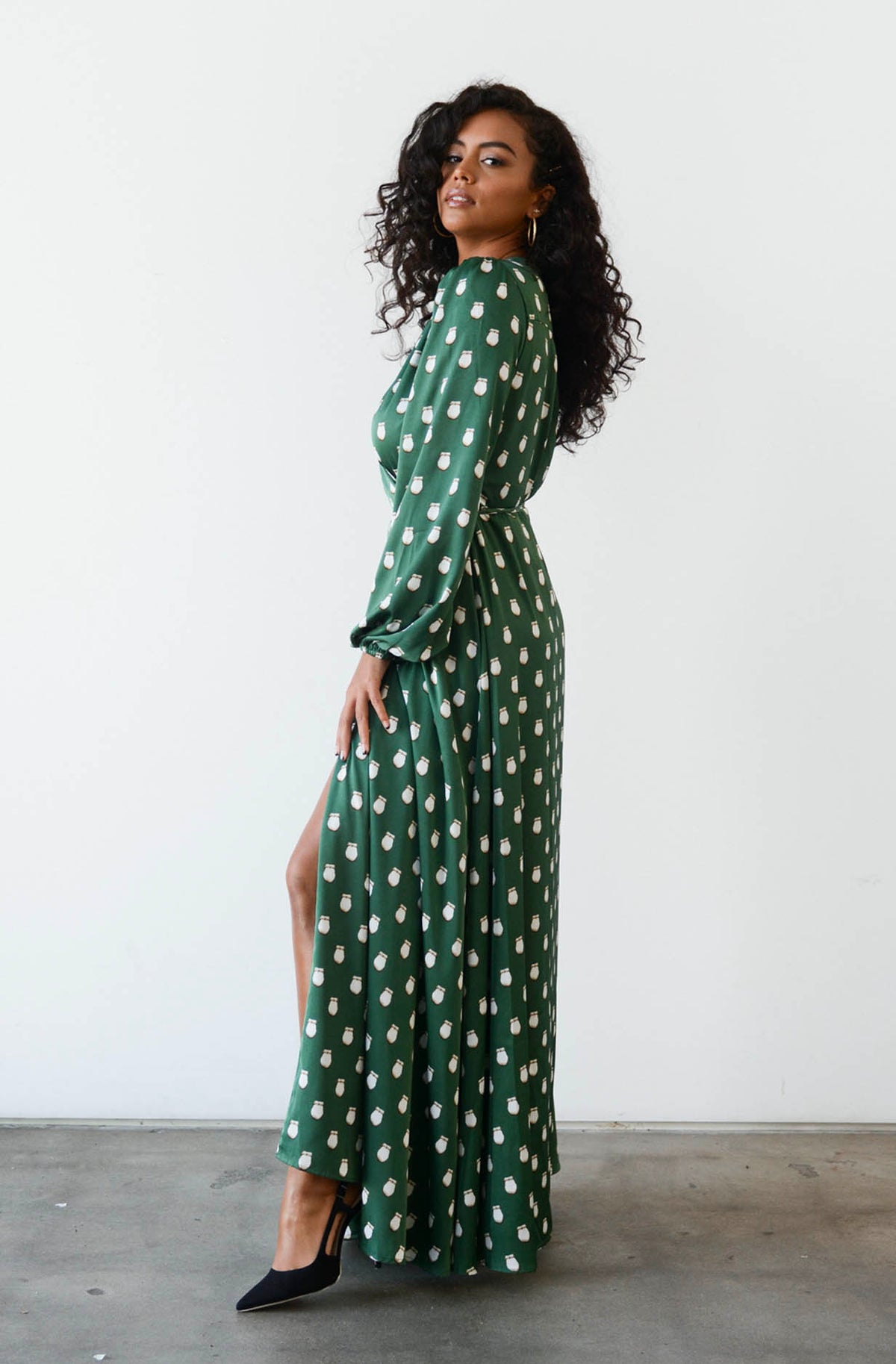 Elk Ivory Maxi Wrap Dress - Green XS Elk Ivory Maxi Wrap Dress - Green XS